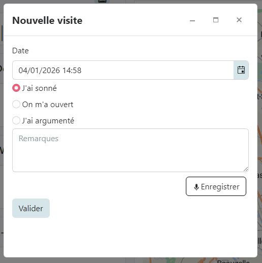 Illustration rendez-vous et visite prospect avec audio transcription