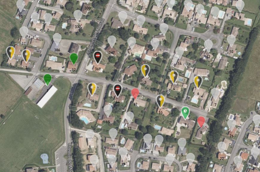 Tableau de bord de prospection terrain : zones, RDV, relances